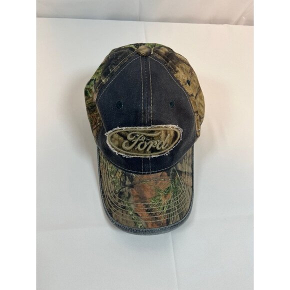 Other - MENS FORD LOGO BALL CAP HAT CAMO ONE SIZE VELCRO ADJUSTABLE STRAP